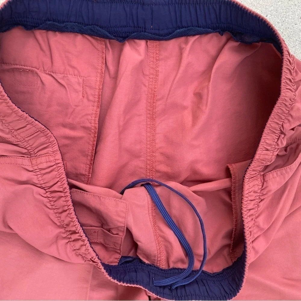 Men's LL Bean‎ Swim Trunks Rust Red Solid Logo NO TAGS Drawstring Gym Unlined